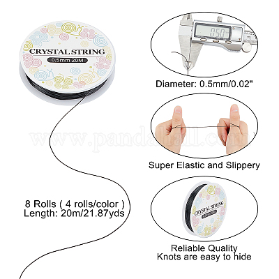 8 рулон эластичной кристаллической нити 2 цветов&nbsp;EW-AR0001-01A-1