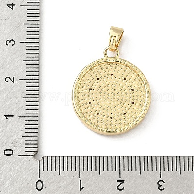 Латунные микропаве прозрачные подвески с фианитом KK-F905-22G-02-1