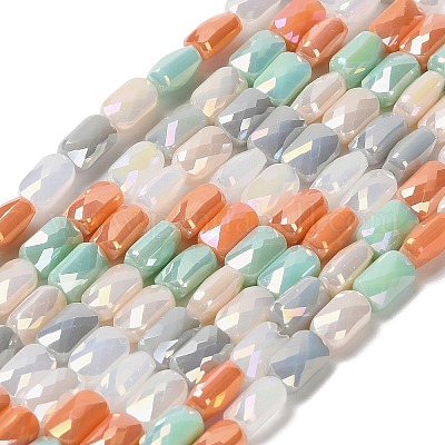 Стеклянные бусины с гальваническим покрытием  EGLA-P065-02A-04-1