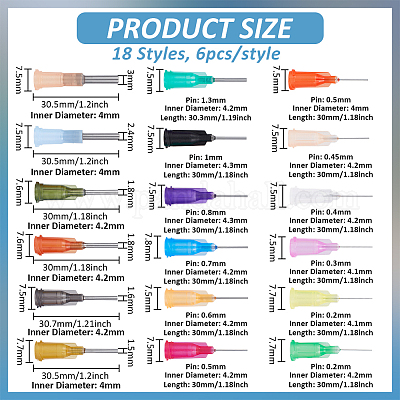 144 шт. 18 вида игл из полипропилена FIND-BC0014-20-1