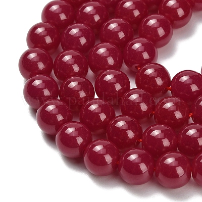 Нити бусин из красного корунда G-L634-B03-8mm-1
