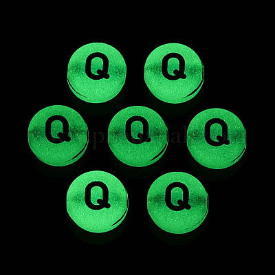 Светящиеся матовые акриловые бусины FACR-T008-02Q-1