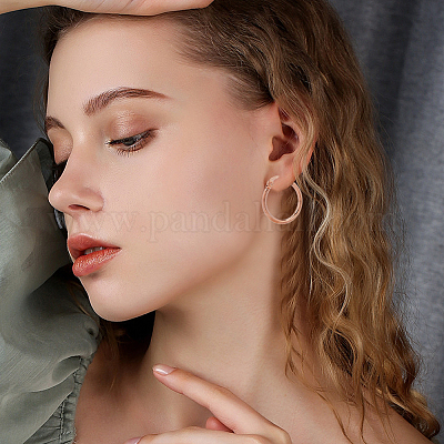 3 стиль 201 серьги-кольца из нержавеющей стали EJEW-SP0001-04-1