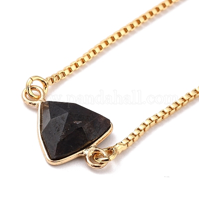 Браслеты-слайдеры со звеньями из натуральных и синтетических драгоценных камней BJEW-D445-02G-1