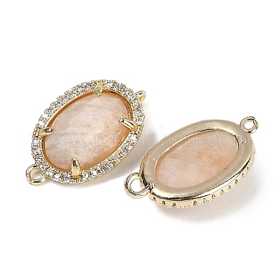 Натуральный лунный камень ограненные овальные звенья G-B126-07G-12-1