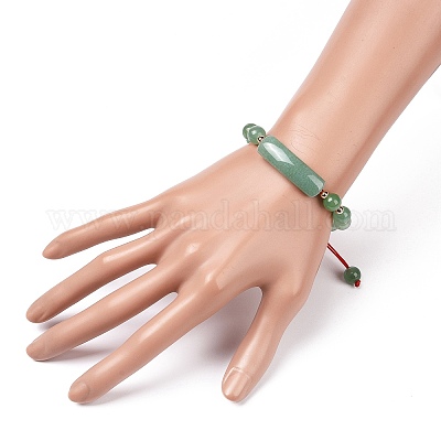 Wholesale Natural Green Aventurine Braided Bead Bracelets for