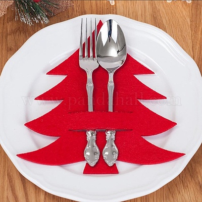 Рождественские тематические держатели для посуды из фетра AJEW-A003-01B-1