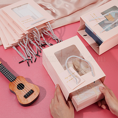 Бумажные пакеты для хранения подарков с ручкой CARB-WH0017-11A-1