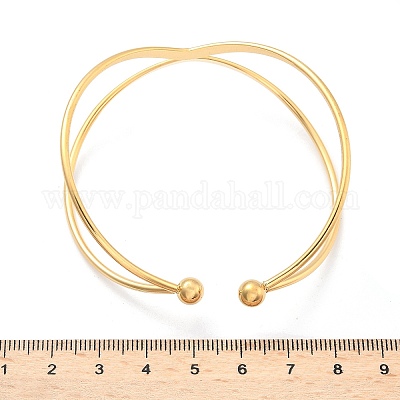 Браслеты-манжеты из нержавеющей стали 304 BJEW-L682-033G-1