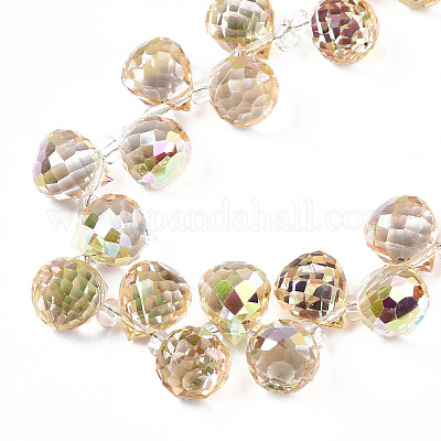 Прозрачные стеклянные бусины X-GLAA-T006-14D-1