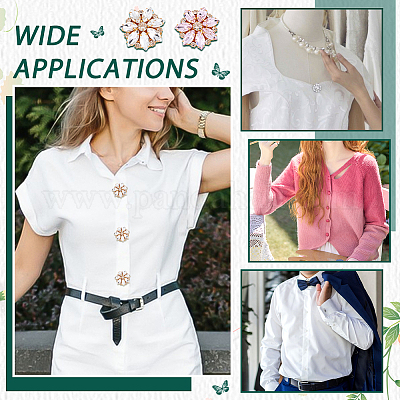 4 шт. 2-х цветные запонки из сплава со стразами HJEW-NB00211-1