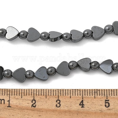 Ожерелья из синтетического немагнитного гематита в форме круглого сердца NJEW-R020-02-1