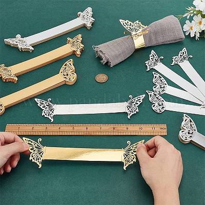 100 шт. 4 стиля металлических бумажных колец для салфеток AJEW-GO0002-04-1