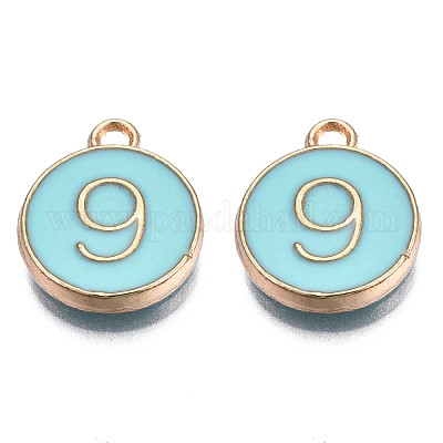 Эмалевые подвески из легкого позолоченного сплава ENAM-T010-05G-1