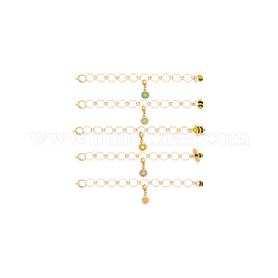 Латунные вязальные цепочки для счетчика рядов HJEW-BC00017-1