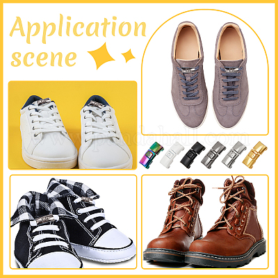 24 шт. 6-х цветные литые шнурки с пряжкой и замком FIND-NB0005-17-1