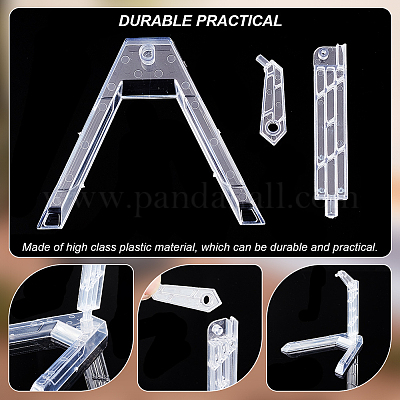 Supporti per espositori per action figure assemblati in plastica trasparente&nbsp;ODIS-WH0038-94-1