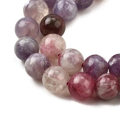 Бусы из натурального фиолетового красного турмалина G-N327-02A-01-1