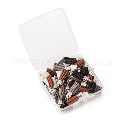 60 шт. 4 цвета искусственная замша подвеска с кисточкой украшения FIND-LS0001-04D-1