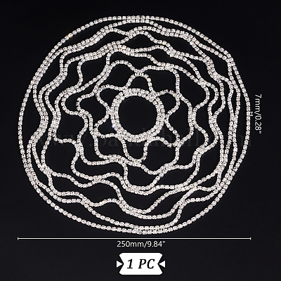 Сетчатые повязки на голову из сплава со стразами OHAR-WH0011-44-1