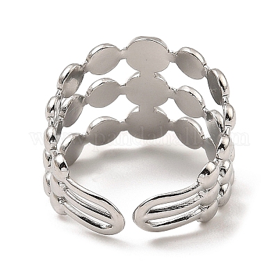 Фурнитура для открытого кольца-манжеты из некорродирующей нержавеющей стали марки 304 RJEW-Z018-10P-1