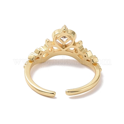 Прозрачная корона из кубического циркония RJEW-P034-10G-1