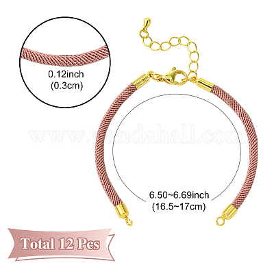 12 шт. 3 цвета нейлоновых шнуров для изготовления браслетов AJEW-YW0001-43B-1
