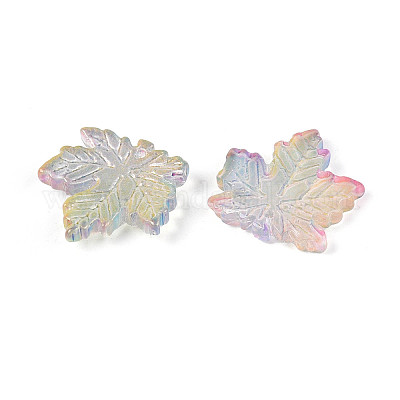 Подвески из прозрачного стекла с росписью для запекания DGLA-N014-11B-02-1