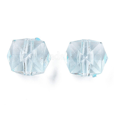 Прозрачные акриловые бусины X-TACR-Q259-10mm-V38-1