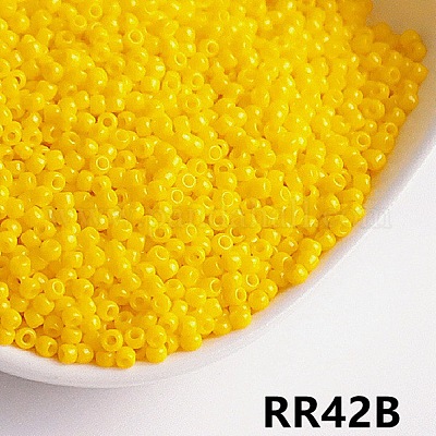 Непрозрачный 6/0 стеклянный бисер&nbsp;SEED-I013-4mm-RR42B-1