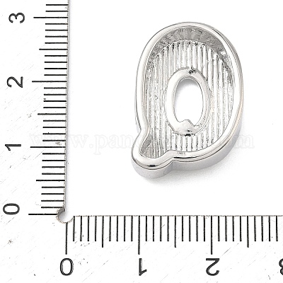 Латунные бусины с инициалами&nbsp;KK-B167-27P-01Q-1