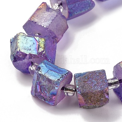 Гальванические природный кварц бисер пряди G-G767-02-22-1