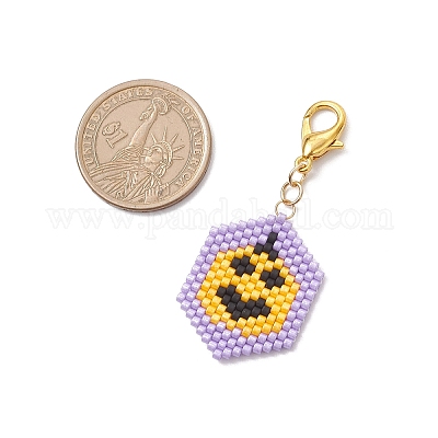 5 шт. подвеска из стеклянных бусин на Хэллоуин HJEW-MZ00343-1