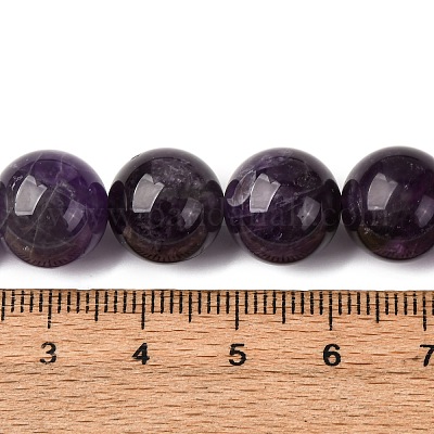 Природный аметист нитей бисера G-E481-03-12mm-1
