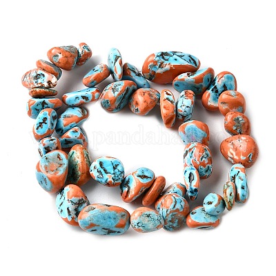 Нити окрашенных бусин из натурального магнезита G-L617-A01-01-1