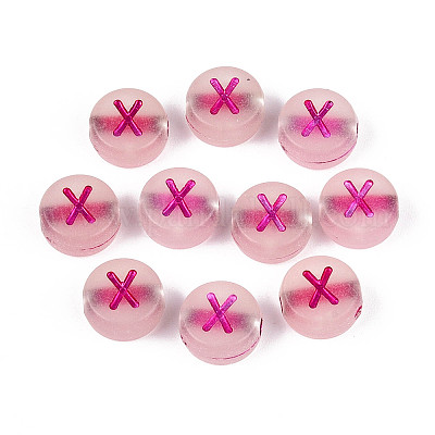 Светящиеся матовые акриловые бусины FACR-T008-02X-1