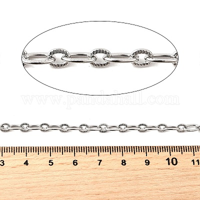 Текстурированные овальные звенья цепей из нержавеющей стали 304 CHS-C018-08P-1