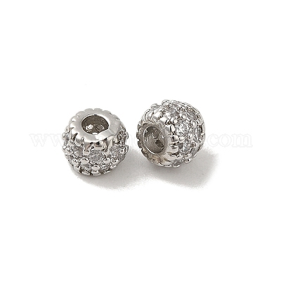 Стойки обшивки латунь микро проложить кубического циркония бусы KK-S366-16P-01-1