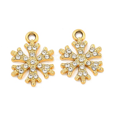 Рождественские подвески из сплава с УФ-покрытием и кристаллами и стразами ALRI-C009-11G-1