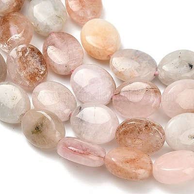 Натуральный розовый морганит бисер нитей&nbsp;G-H335-N01-8x10mm-1