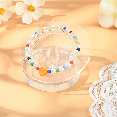 Wholesale 10Pcs Clear Jewelry Bracelet Display Holder Bangle