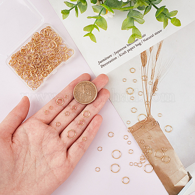 250 шт. 5 размера латунных соединительных колец с покрытием для стойки KK-DC0002-07-1