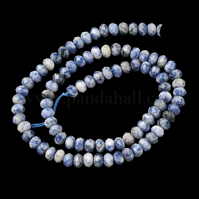 Натуральные голубые пятна нитей яшмы G-D344-A22-1