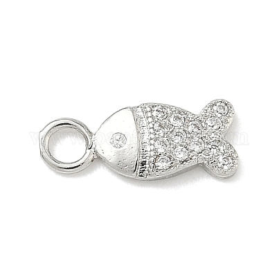 Латунные микропаве прозрачные кубические циркониевые подвески KK-H528-04A-P-1