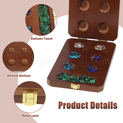 Деревянная коробка для настольной игры в шахматы&nbsp;DJEW-FG0006-82-1