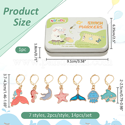 Подвеска из сплава с эмалью на тему океана HJEW-NB00086-1