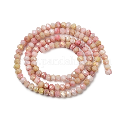 Граненые стеклянные бусины с гальваническим покрытием X-GLAA-C023-02-C12-1