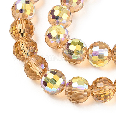 Прозрачные стеклянные бусины гальваническим пряди EGLA-N012-001-B05-1