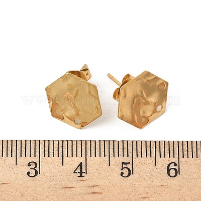 Фурнитура для сережек-гвоздиков из нержавеющей стали 304 STAS-V015-31B-G-1