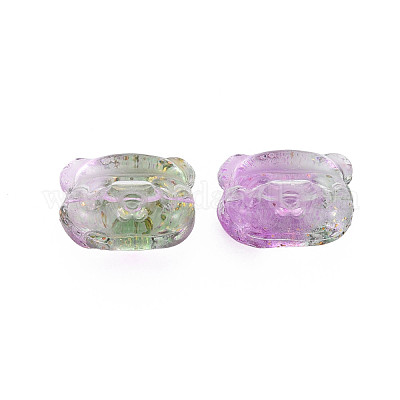 Двухцветный прозрачный стеклянный шарик GLAA-T022-02-A01-1